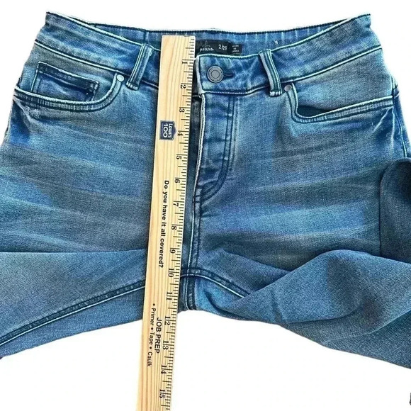 prAna Skinny Jeans Women’s Size 2 /26 Button Fly With Logo EUC - Picture 5 of 6